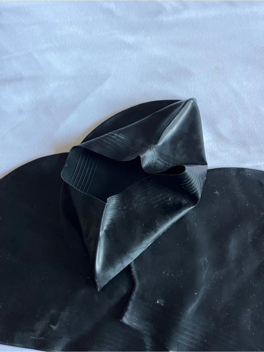 Black Latex Swim Cap Lot of 3 Stretch Waterproof Swim Cap